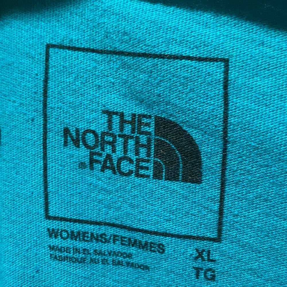 The North Face Graphic Logo Tee Turquoise Cotton Outdoors Streetwear XL - Picture 2 of 4